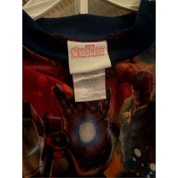 Captain America Pj’s  with pants and shirts size 4 - Picture 4 of 4